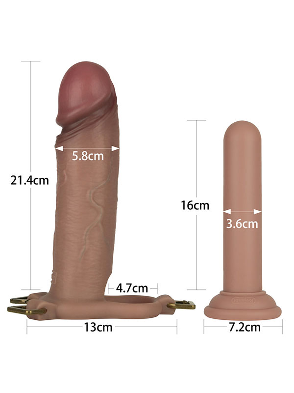 LoveToy Ingen 9” Enhanced Set L/XL/2XL İçi Boş Belden Bağlamalı Penis 21.4cm