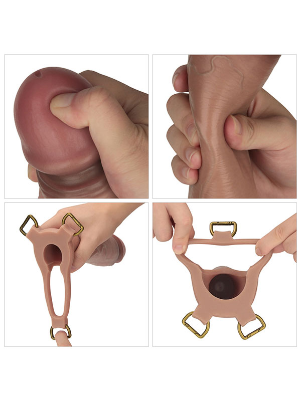 LoveToy Ingen 9” Enhanced Set L/XL/2XL İçi Boş Belden Bağlamalı Penis 21.4cm