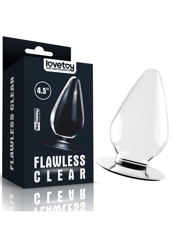 LoveToy 4.5” Flawless Clear Anal Plug 11.5cm