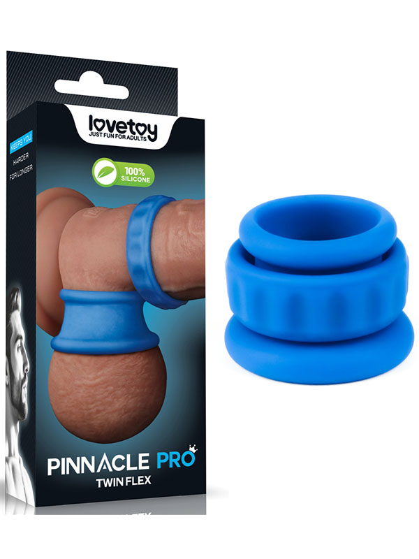 LoveToy Pinnacle Pro Twin Flex Stretcher Penis ve Testis Halkası