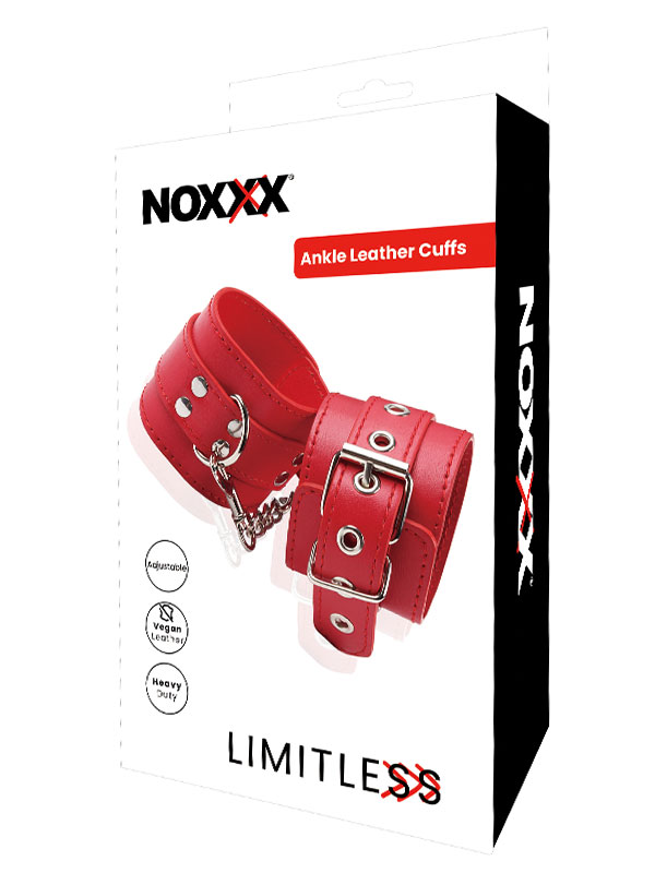 NOXXX LIMITLESS Kırmızı Deri Ayak Kelepçesi