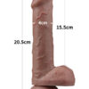 Lovetoy 8” Dual Layered Silicone Sünnetsiz Realistik Penis 20.5 cm