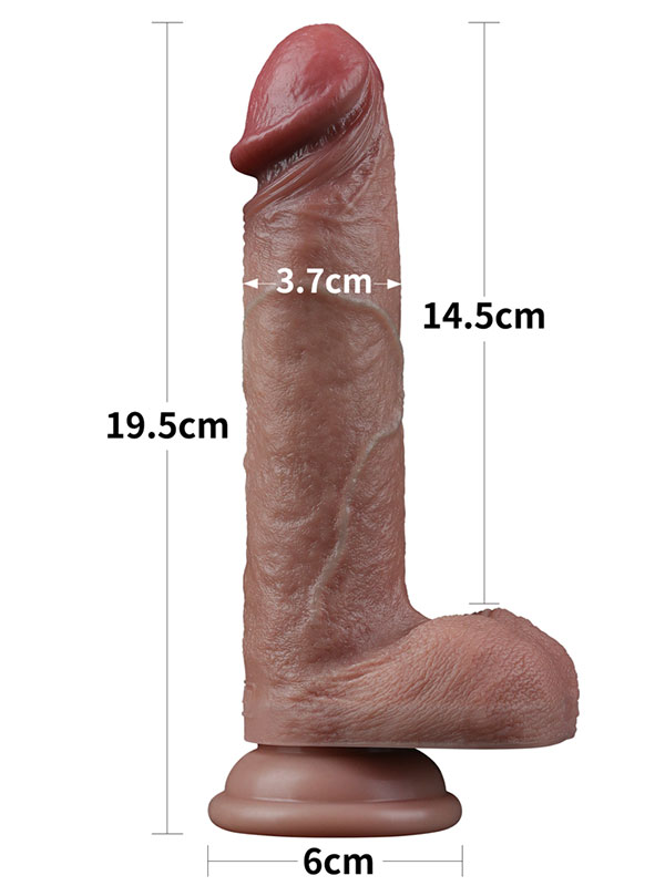 Lovetoy 7.5” Dual Layered Silicone Realistik Dildo 19.5 cm