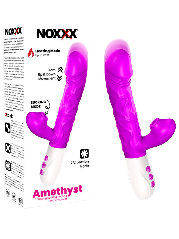 İleri Geri Hareketli Isıtmalı Emme Modlu Şarjlı Rabbit Vibratör