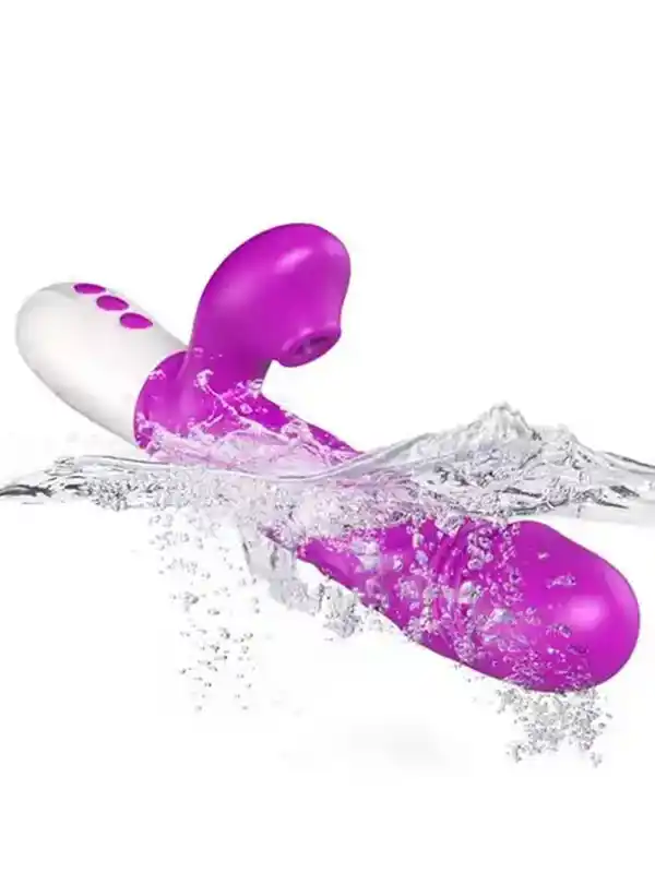 İleri Geri Hareketli Isıtmalı Emme Modlu Şarjlı Rabbit Vibratör