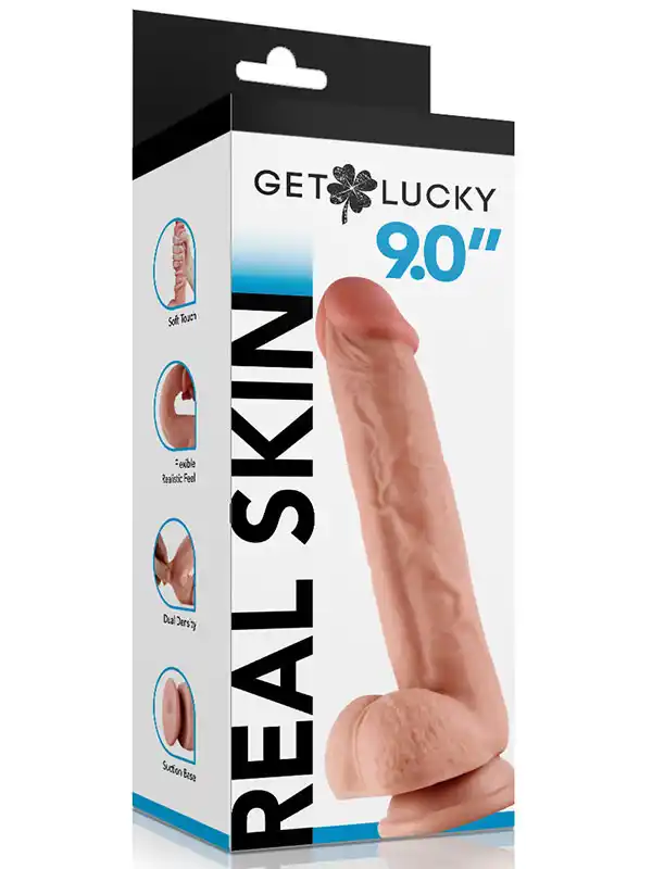 Real Skin 9″ Dual Layer Realistik Dildo 23 cm