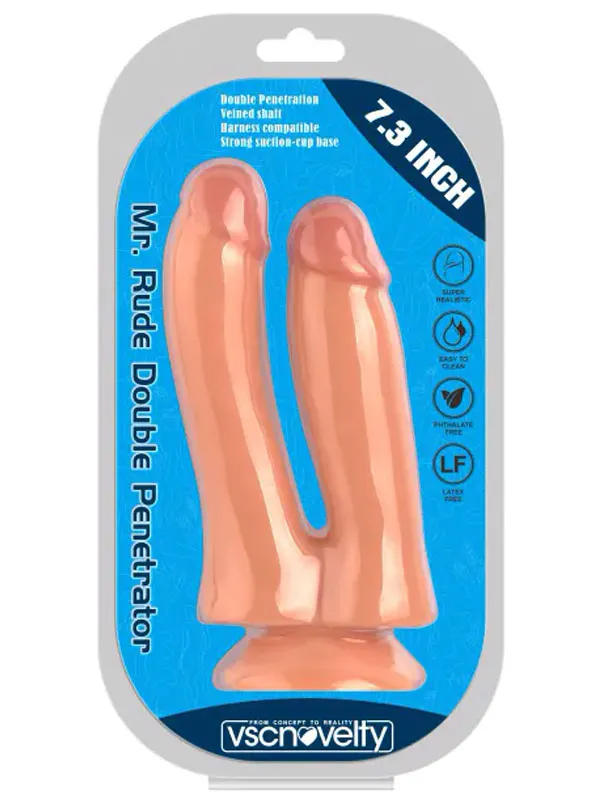 VSCNovelty Mr. Rude 7.3” Çift Başlı Gerçekçi Dildo
