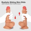 VSCNovelty 7.6″ Çift Katmanlı Kayan Derili Gerçekçi Dildo 19 cm