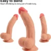 VSCNovelty 7.6″ Çift Katmanlı Kayan Derili Gerçekçi Dildo 19 cm