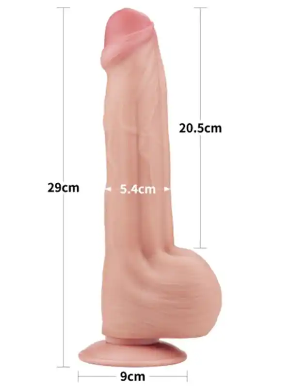 LoveToy Sliding Skin Dual Layer Çift Katmanlı Dildo 29 cm