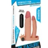 LoveToy Pleasure X Tender İkili Titreşimli Realistik Penis Kılıfı 2.5 cm Uzatmalı