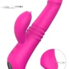 İleri Geri ve Dönme Hareketli Isıtmalı Şarjlı Tavşan Vibratör 22 cm