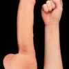 LoveToy Çift Katmanlı Platinyum Silikon Realistik Dildo 28 cm