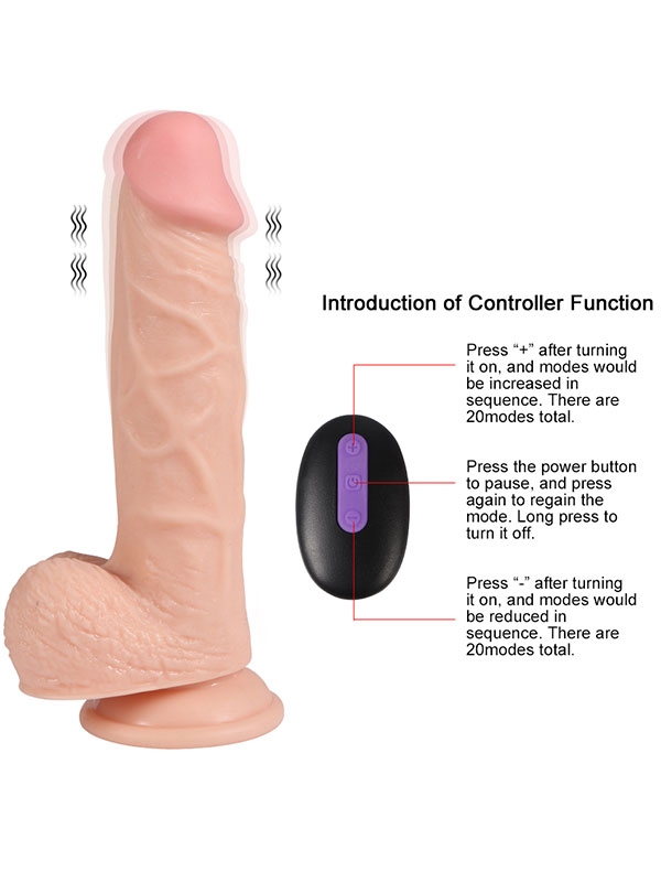Şarjlı Uzaktan Kumandalı Gerçekçi Realistik Dildo 21 cm