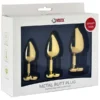 NOXXX Çelik Gold Kalp Mücevherli Anal Plug 3'lü Set