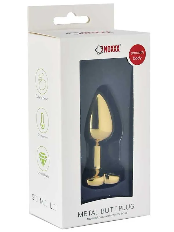 NOXXX Çelik Gold Kalp Mücevherli Anal Plug Küçük Boy