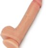 LoveToy Çift Katmanlı Isıtmalı Şarjlı Döner Başlı Titreşimli Realistik Dildo 21.5 cm