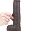 LoveToy Sliding Çift Katmanlı Realistik Dildo 23 cm Siyah