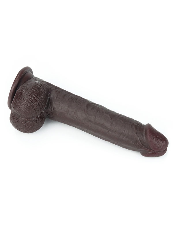LoveToy Sliding Çift Katmanlı Realistik Dildo 23 cm Siyah