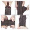 LoveToy Sliding Çift Katmanlı Realistik Dildo 23 cm Siyah