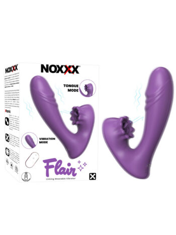 61-202110-1.jpg NOXXX Flair Giyilebilir Dil Yalama İşlevli Uzaktan Kumandalı Şarjlı Vibratör