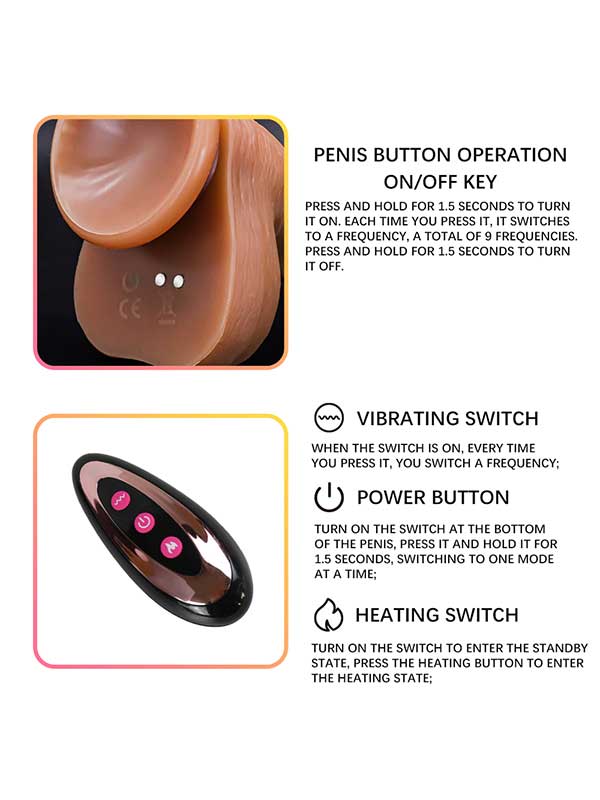 NOXXX İleri Geri Hareketli Isıtmalı Şarjlı Dildo 25 cm