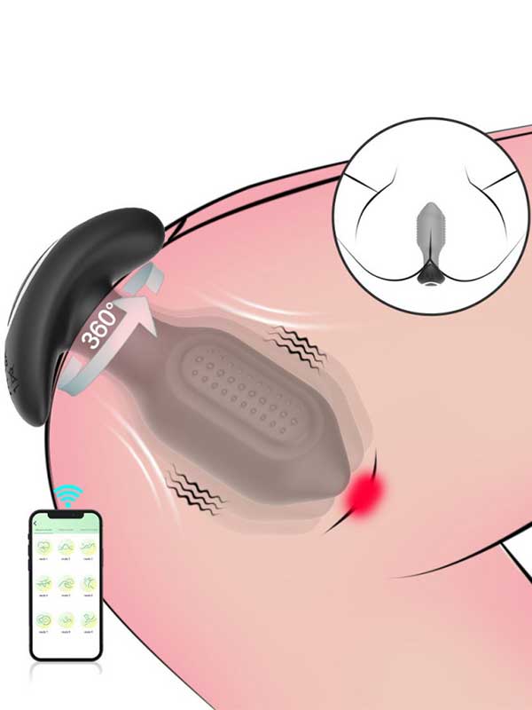 NOXXX A-Heros BUDD APP Kontrol ve Uzaktan Kumandalı 360° Anal Plug