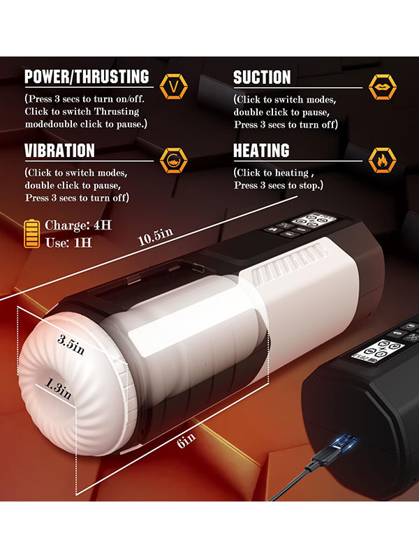 83-603304-3.jpg NOXXX Max Thrust Şarjlı Masturbatör İtme Emme Sıkma Titreşim Isıtma Modlu