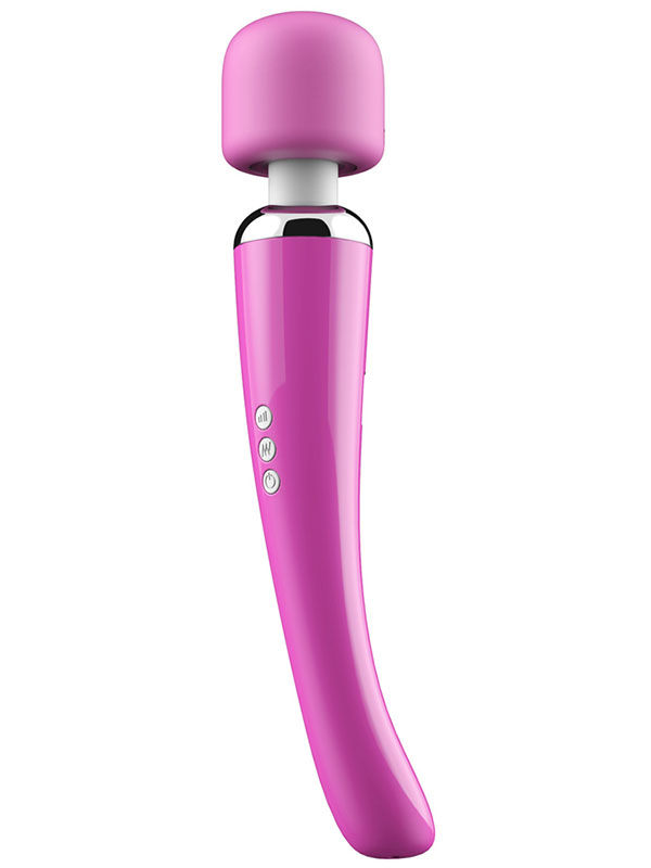 84-601102-2.jpg Yeni Curved Elegance Magic Wand Masaj Cihazı Şarjlı Pembe