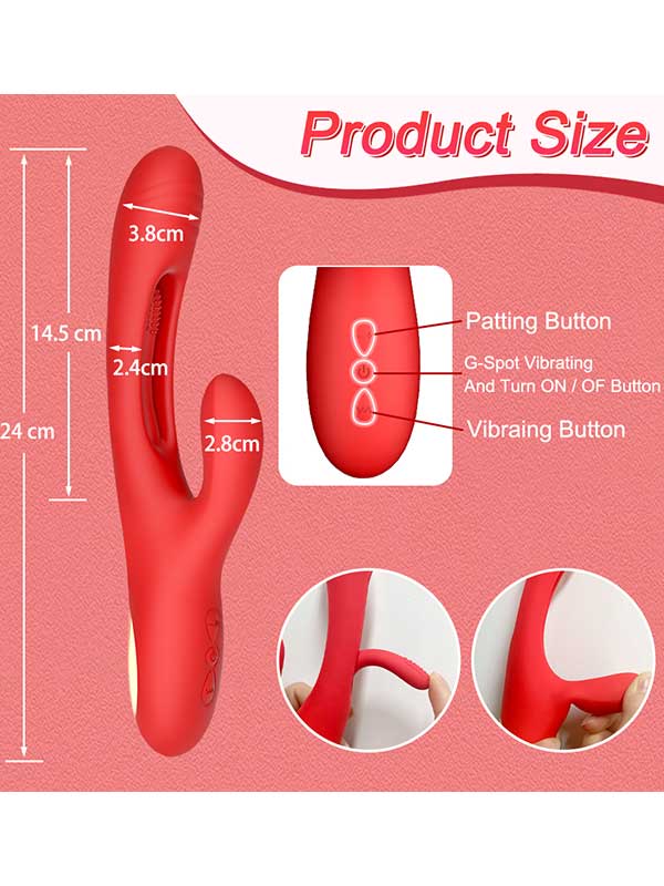 95-202107-2.jpg NOXXX Patova G Spot ve Klitoris Uyarıcılı Şarjlı Rabbit Vibratör