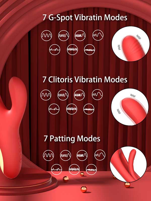 95-202107-3.jpg NOXXX Patova G Spot ve Klitoris Uyarıcılı Şarjlı Rabbit Vibratör